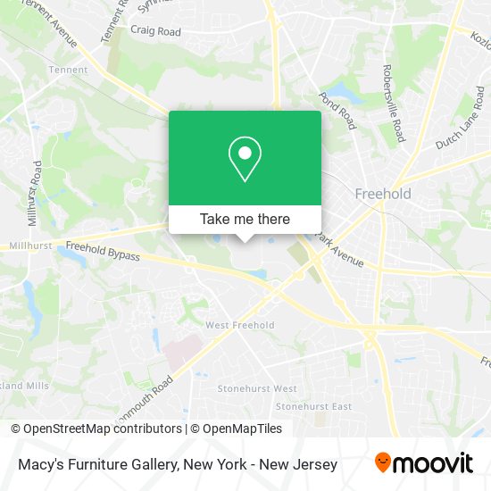 Macy's Furniture Gallery map