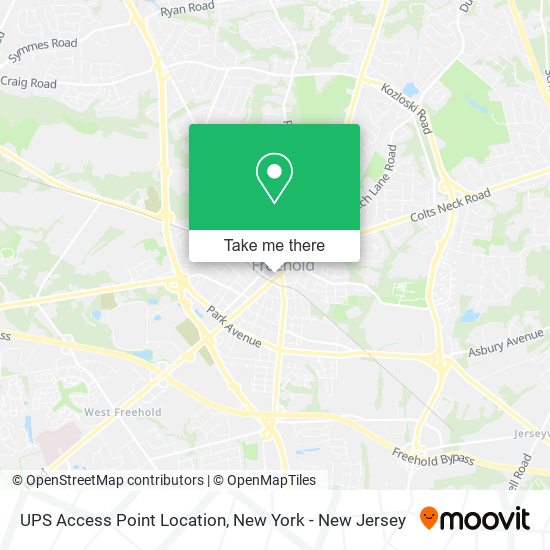 UPS Access Point Location map