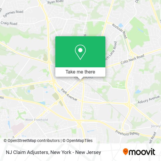 NJ Claim Adjusters map