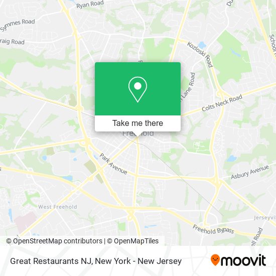 Great Restaurants NJ map