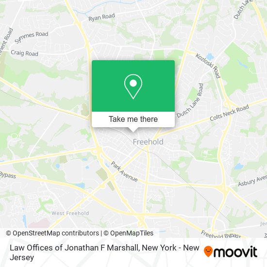 Law Offices of Jonathan F Marshall map