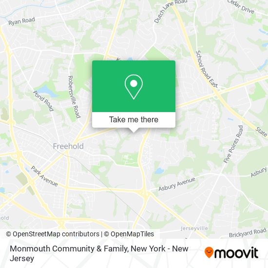 Monmouth Community & Family map