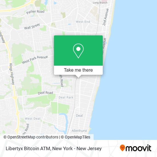 Mapa de Libertyx Bitcoin ATM