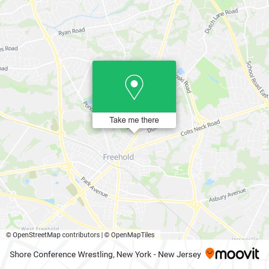 Mapa de Shore Conference Wrestling