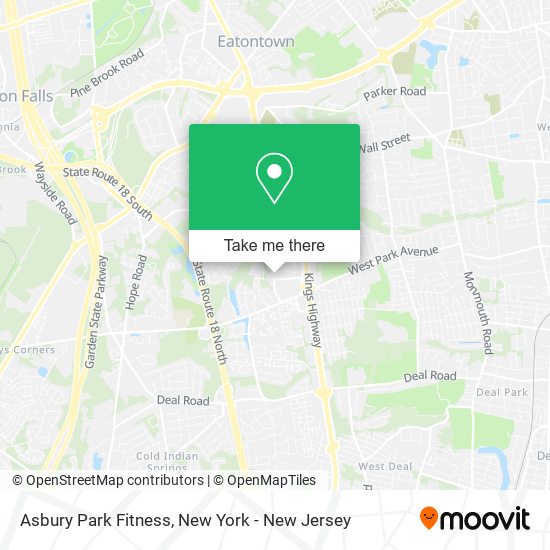 Mapa de Asbury Park Fitness