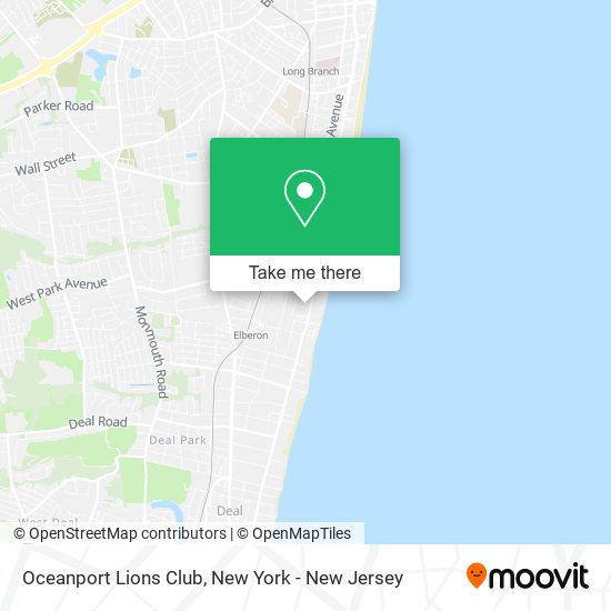 Oceanport Lions Club map