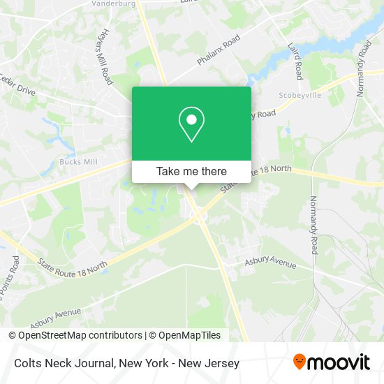 Colts Neck Journal map