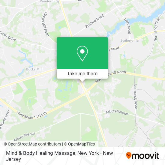 Mind & Body Healing Massage map
