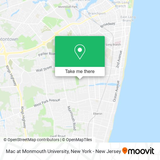 Mapa de Mac at Monmouth University