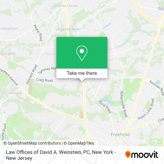 Mapa de Law Offices of David A. Weinstein, PC