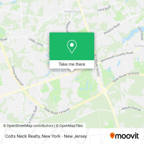 Colts Neck Realty map