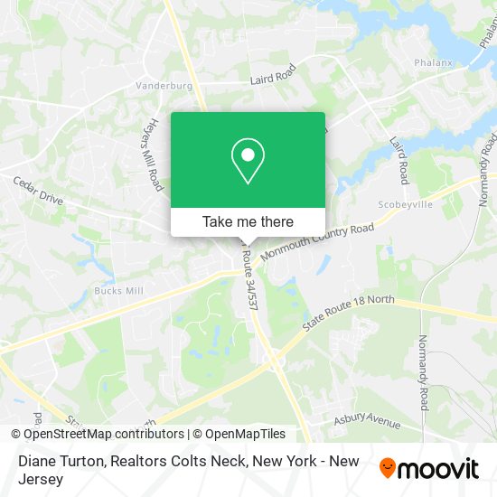 Mapa de Diane Turton, Realtors Colts Neck