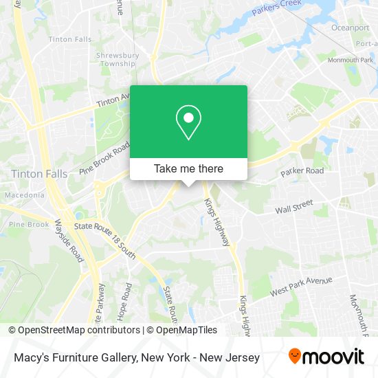 Macy's Furniture Gallery map