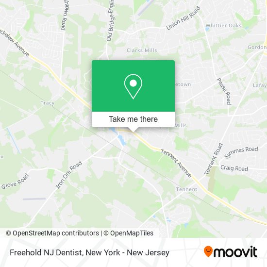 Freehold NJ Dentist map