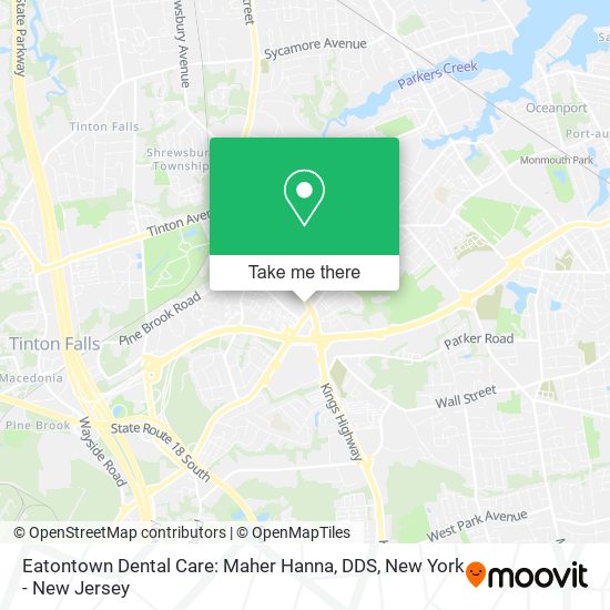 Mapa de Eatontown Dental Care: Maher Hanna, DDS