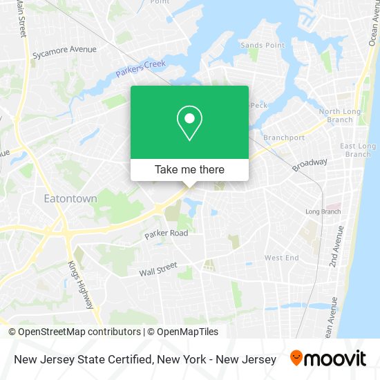 Mapa de New Jersey State Certified