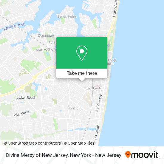 Divine Mercy of New Jersey map