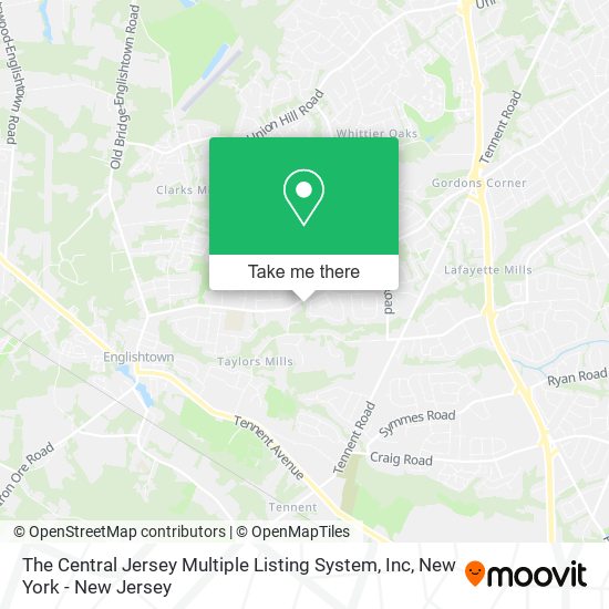 Mapa de The Central Jersey Multiple Listing System, Inc