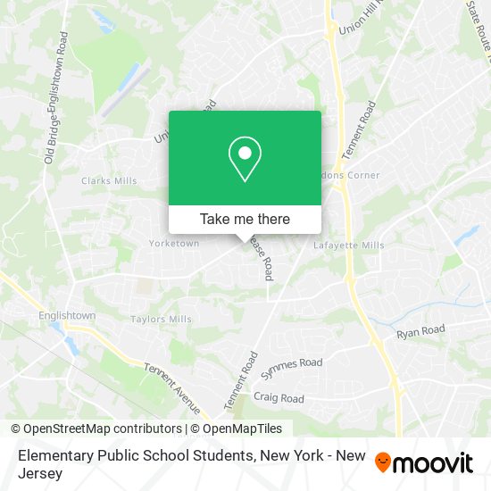 Elementary Public School Students map