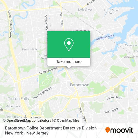 Eatontown Police Department Detective Division map