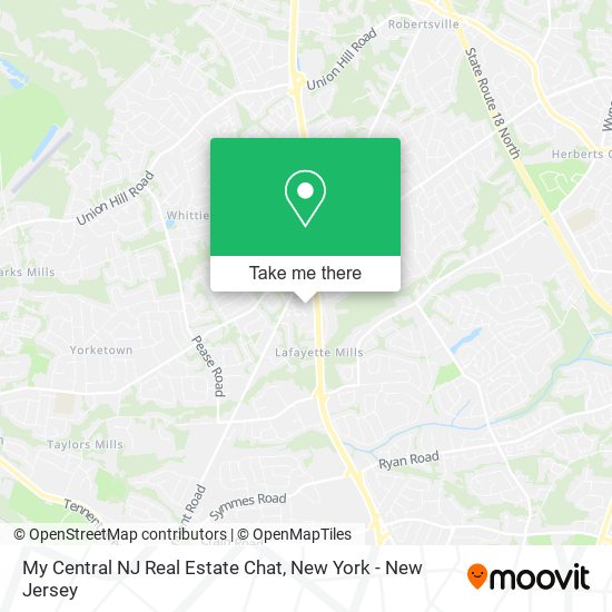 My Central NJ Real Estate Chat map