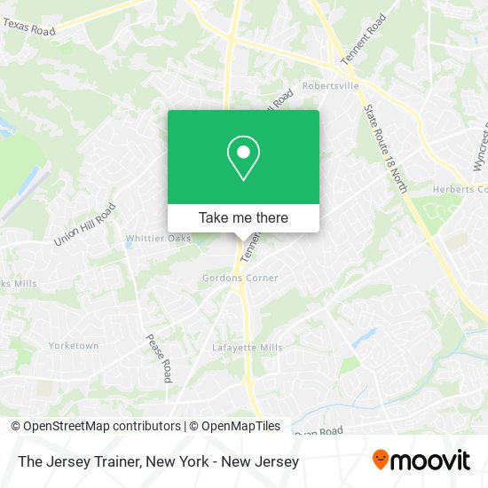 The Jersey Trainer map