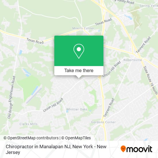 Chiropractor in Manalapan NJ map