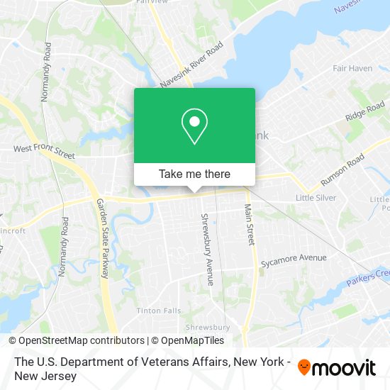 The U.S. Department of Veterans Affairs map