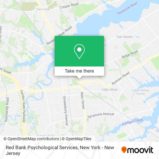 Red Bank Psychological Services map