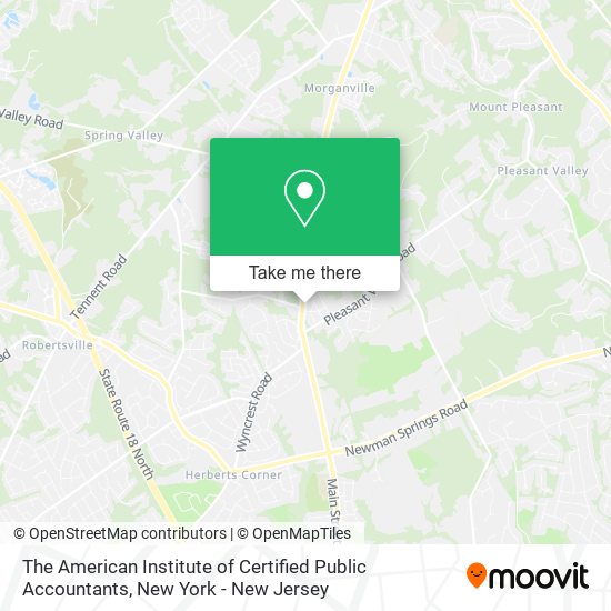 The American Institute of Certified Public Accountants map