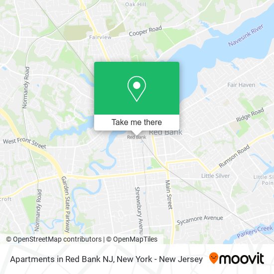 Apartments in Red Bank NJ map