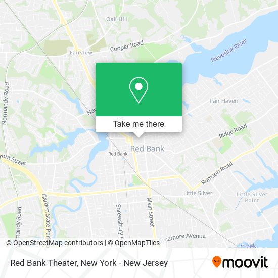 Red Bank Theater map