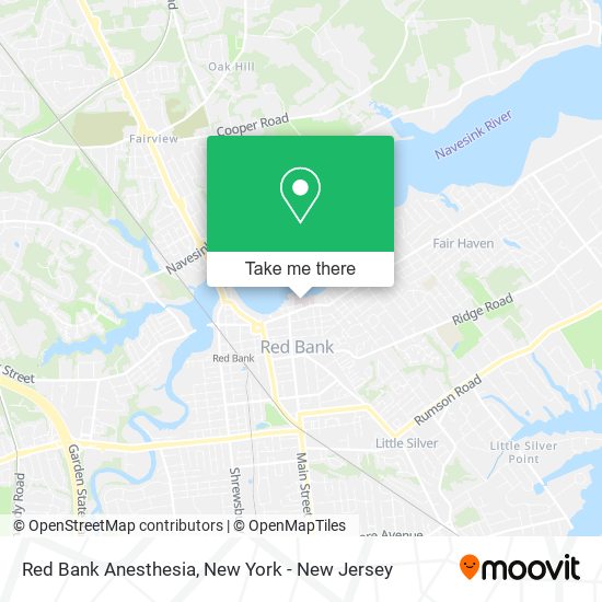 Red Bank Anesthesia map