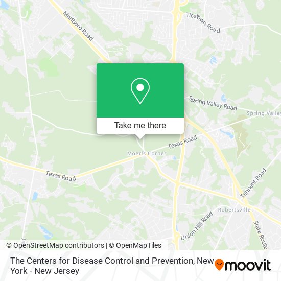 The Centers for Disease Control and Prevention map