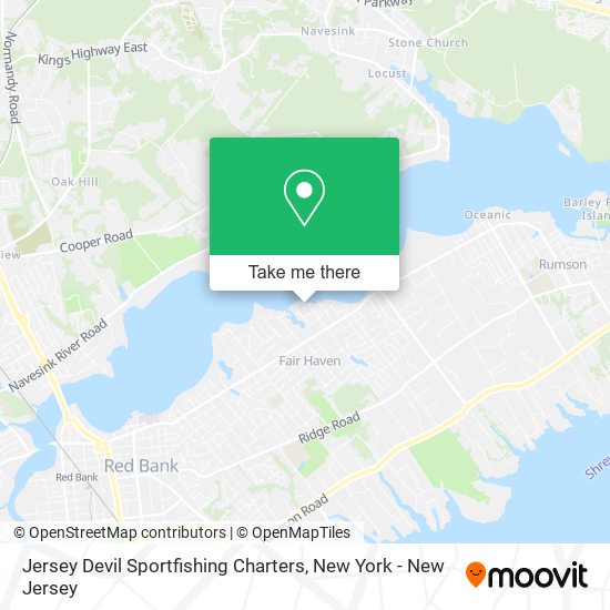 Jersey Devil Sportfishing Charters map