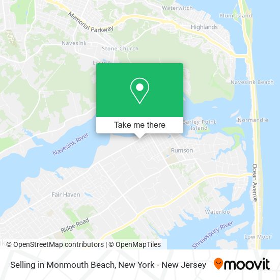 Selling in Monmouth Beach map