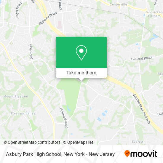 Asbury Park High School map