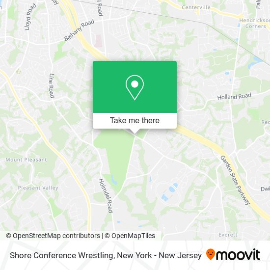 Shore Conference Wrestling map