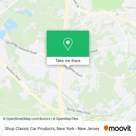 Shop Classic Car Products map