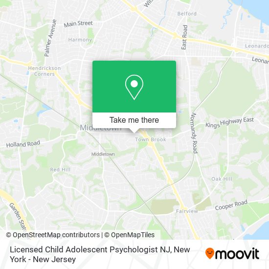 Licensed Child Adolescent Psychologist NJ map