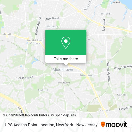 UPS Access Point Location map