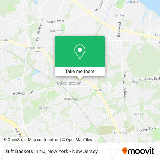 Mapa de Gift Baskets in NJ