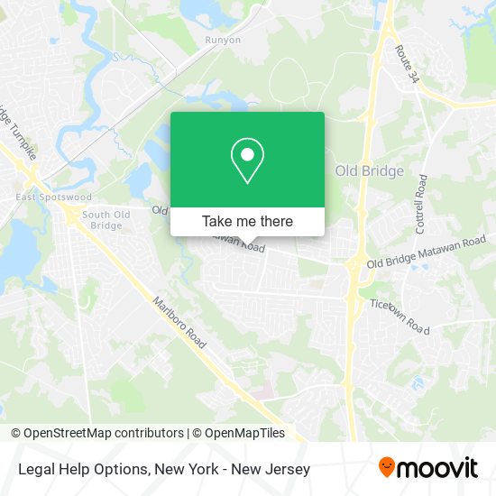 Legal Help Options map