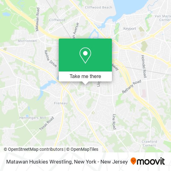 Matawan Huskies Wrestling map