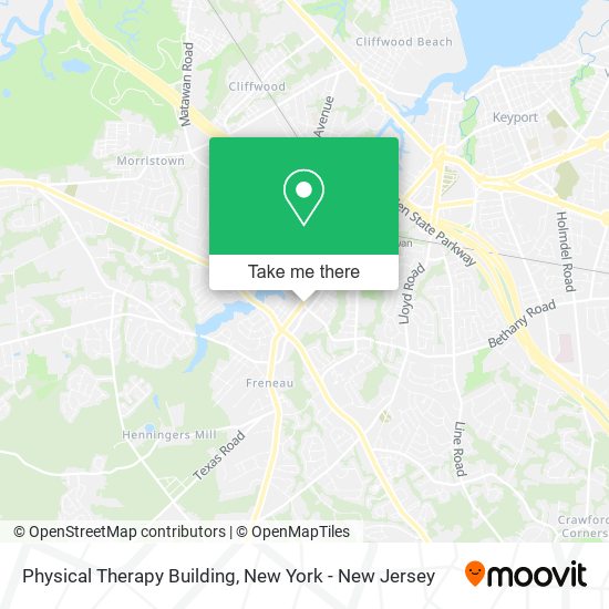 Mapa de Physical Therapy Building