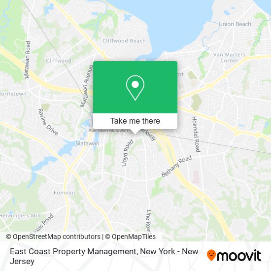 East Coast Property Management map