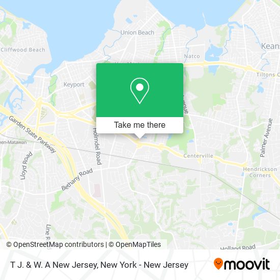 Mapa de T J. & W. A New Jersey