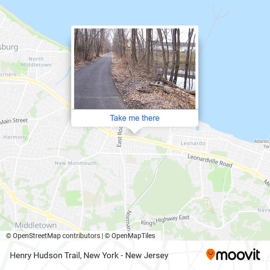 Henry Hudson Trail map