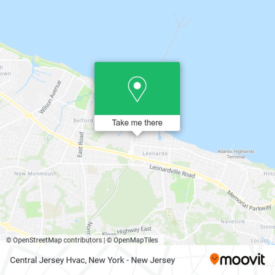 Central Jersey Hvac map