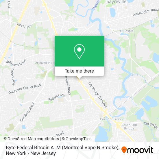 Mapa de Byte Federal Bitcoin ATM (Montreal Vape N Smoke)